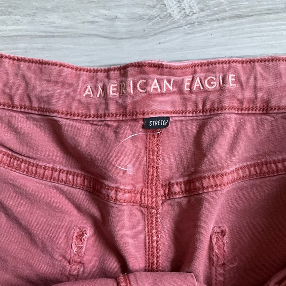 SOLD NWOT AE Pink Cargo Shorts Highest Rise 90s Boyfriend Short Size 20 - Picture 4 of 4